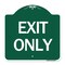 Signmission Designer Series Sign-Exit Only, Green & White Aluminum Sign, 18" H, 18" L, GW-1818-24471 A-DES-GW-1818-24471 - alternate 1